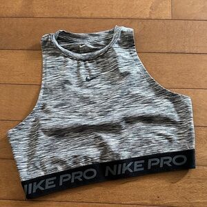 Nike Pro Heathered Gray Sports Bra